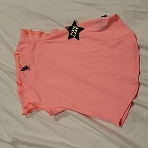 New girls size 6 ribbed pink ruffle sleeve tank